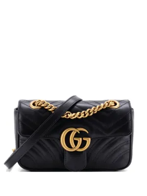 Gucci Pre-Owned GGマーモント フラップ マテラッセ ベルベット ミニ 
