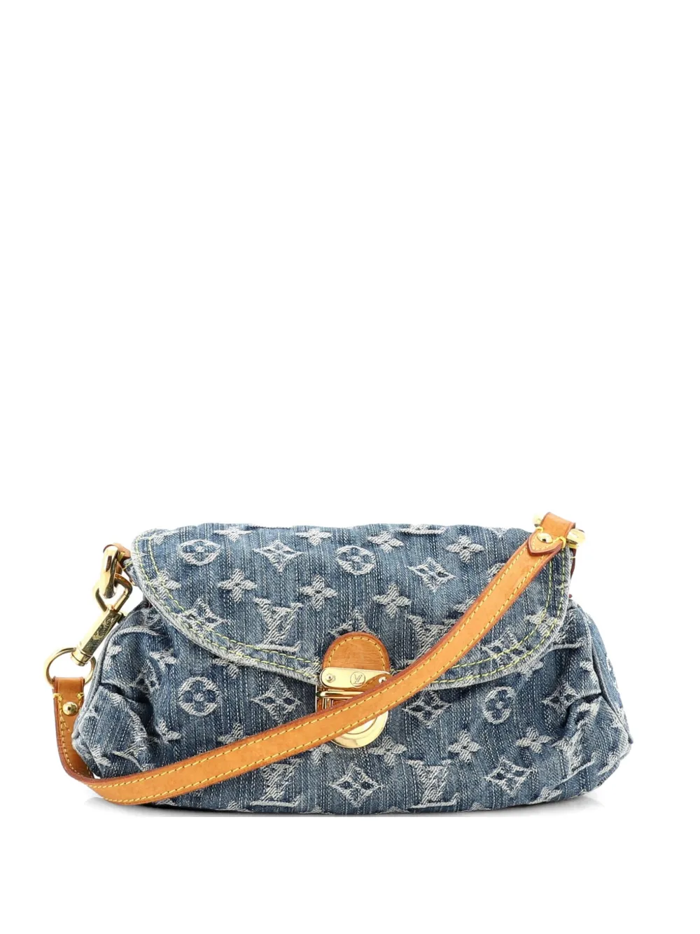 Louis Vuitton Pre-Owned Pleaty Handbag Denim Mini shoulder bag - Blu
