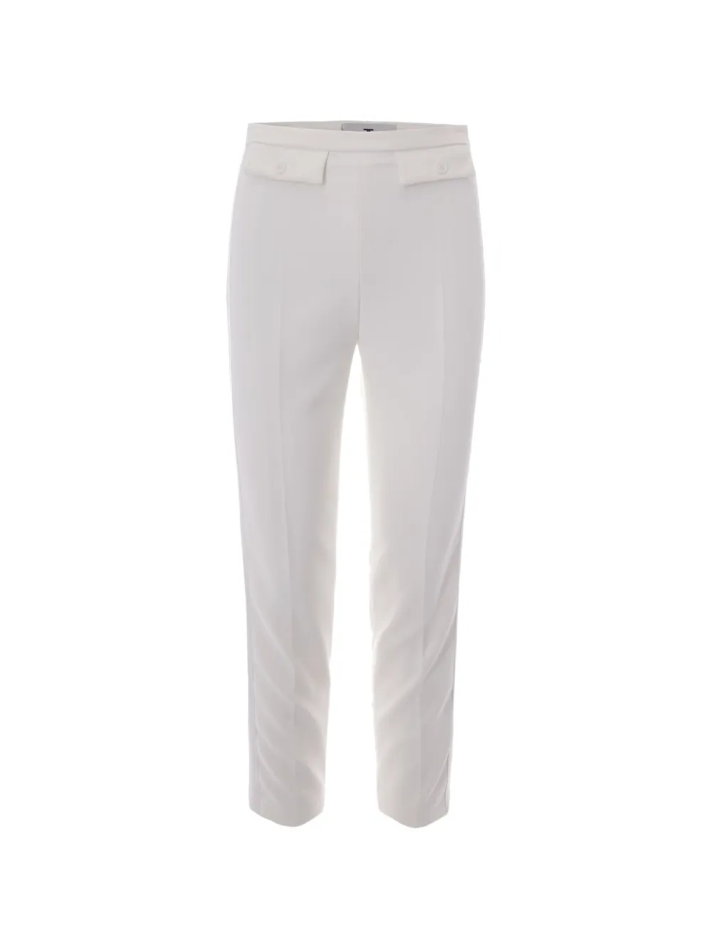 Elisabetta Franchi button-flap tailored trousers - Bianco