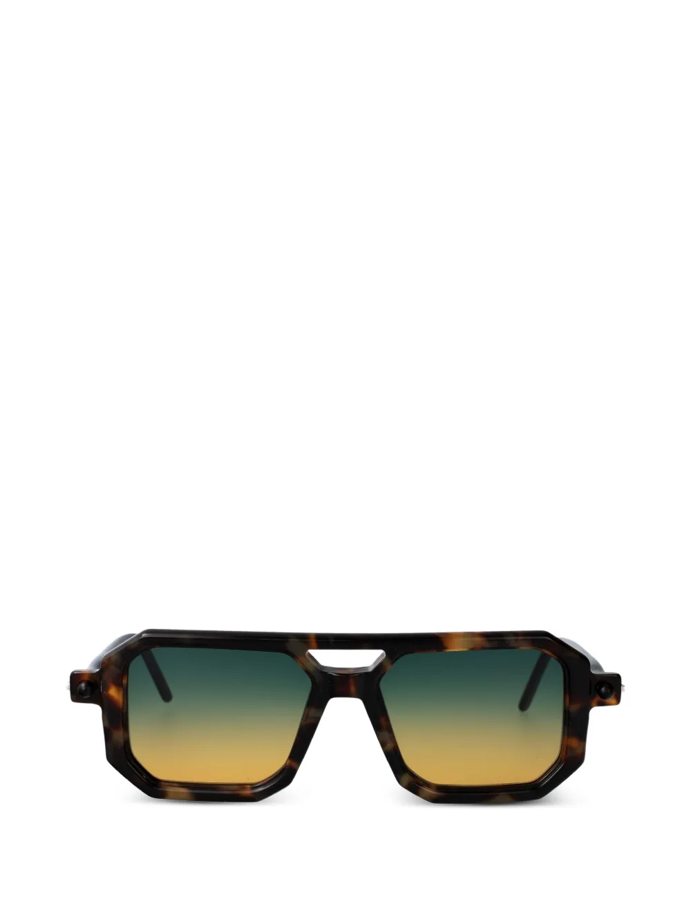 Kuboraum Maske P8 geometric-frame sunglasses - Marrone