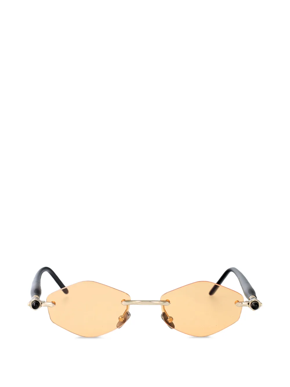 Kuboraum Maske P60 geometric-frame sunglasses - Arancione