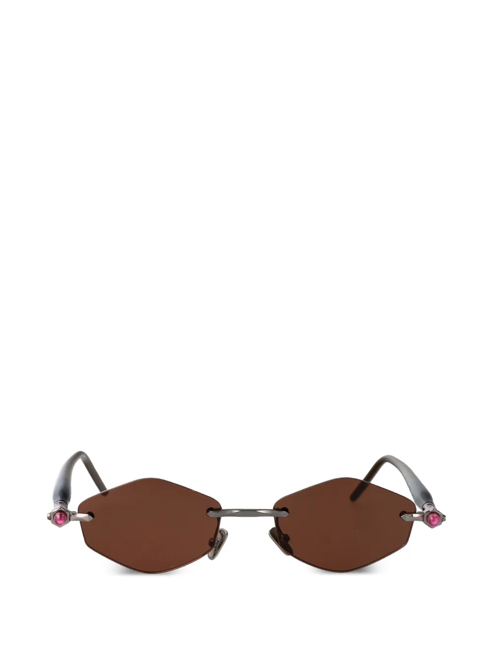 Kuboraum Maske P60 geometric-frame sunglasses - Argento