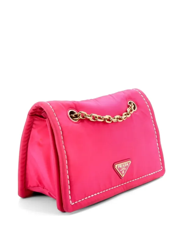Prada Pre-Owned Tessuto パデッド ショルダーバッグ M | ピンク