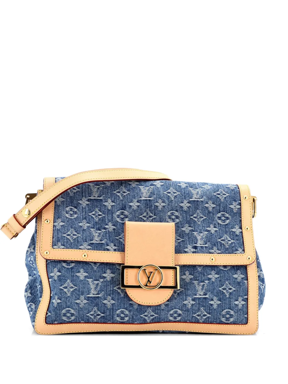 Louis Vuitton Pre-Owned Dauphine Soft Monogram Denim GM shoulder bag - Blu