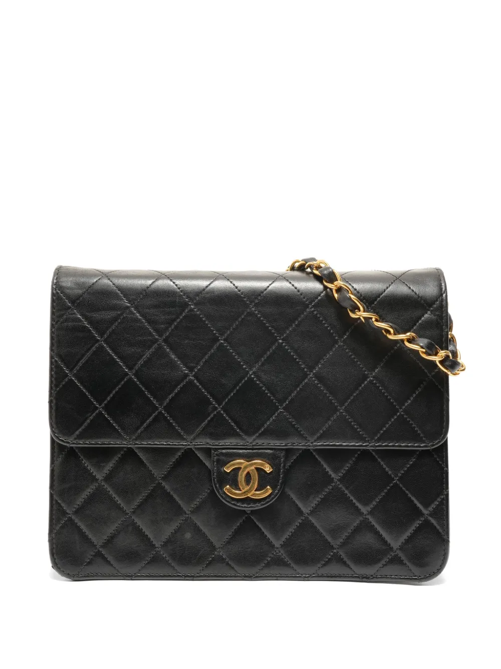 CHANEL Pre-Owned 2000-2001 diamond-quilted leather shoulder bag - Nero