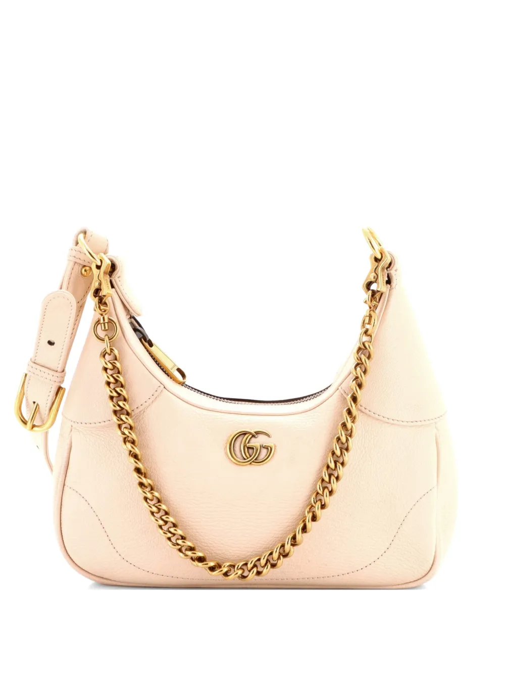 Gucci Pre-Owned Aphrodite Zip Shoulder Bag Leather Small hobo bag - Toni neutri