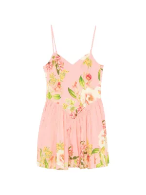 Hemant And Nandita Lena floral-print off-shoulder Mini Dress | Pink |  FARFETCH AO