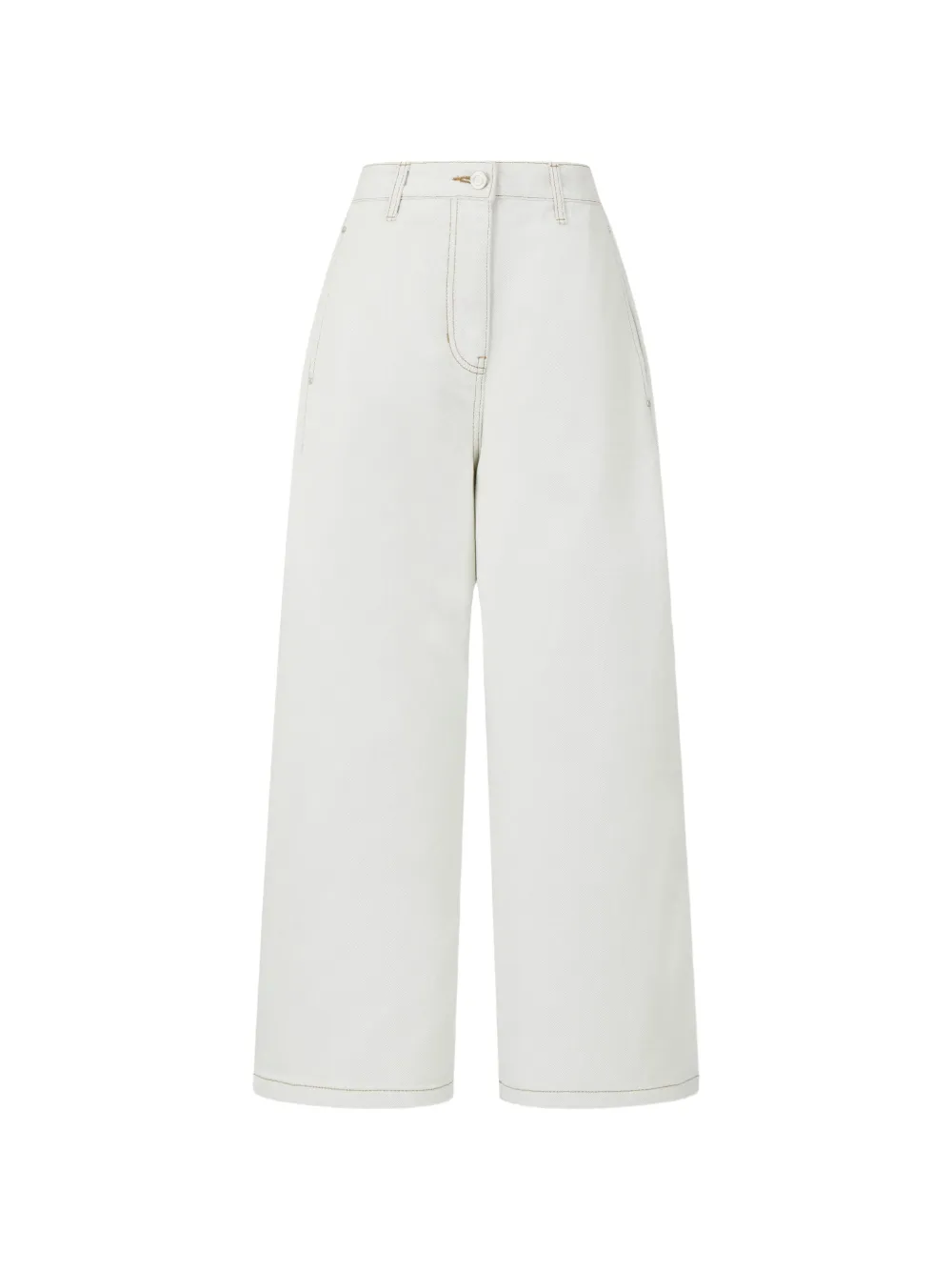 TOMBOY contrast-stitch jeans - Weiß