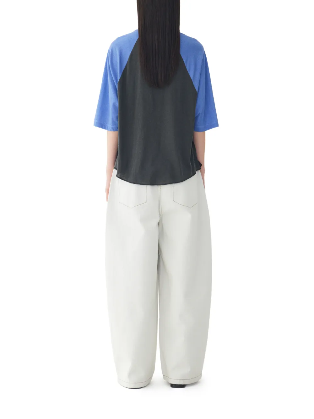 TOMBOY Jeans met contrasterende stiksels Wit
