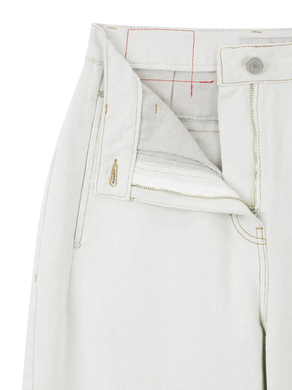 TOMBOY Jeans met contrasterende stiksels Wit