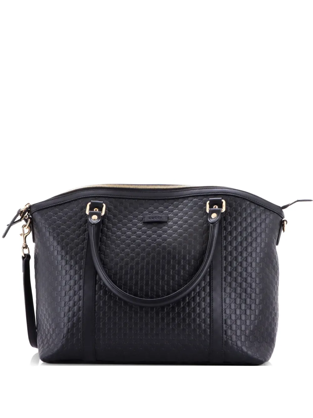 Gucci Pre-Owned Britt Convertible Dome Microguccissima Leather Medium satchel - Nero