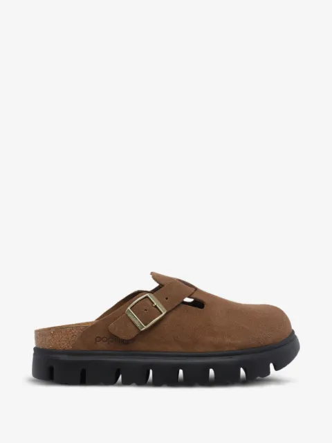 Birkenstock Chunky Boston Mules aus Wildleder