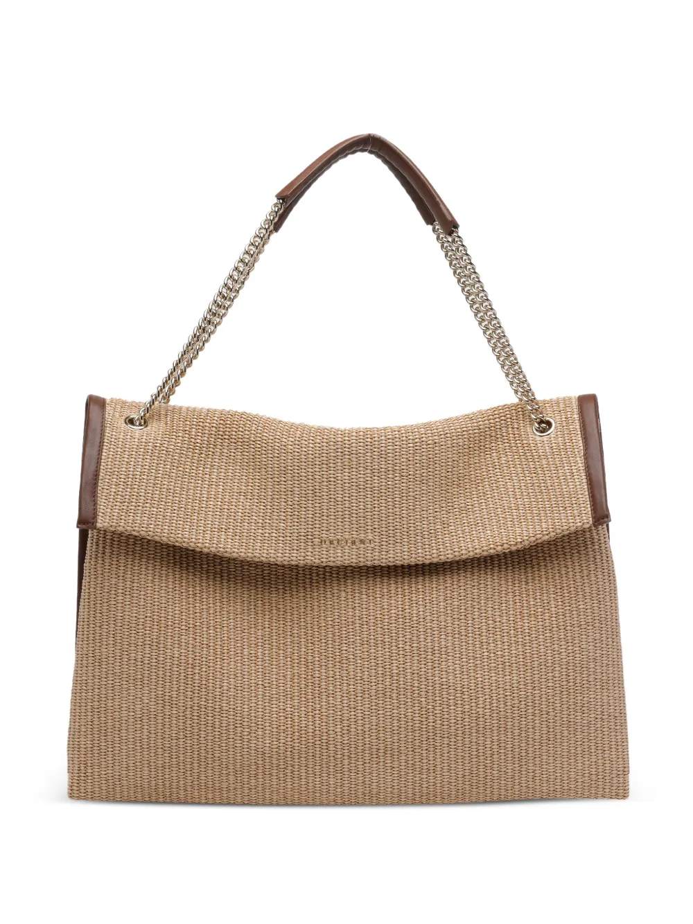 Orciani large Venus Soft leather-trim shoulder bag - Toni neutri