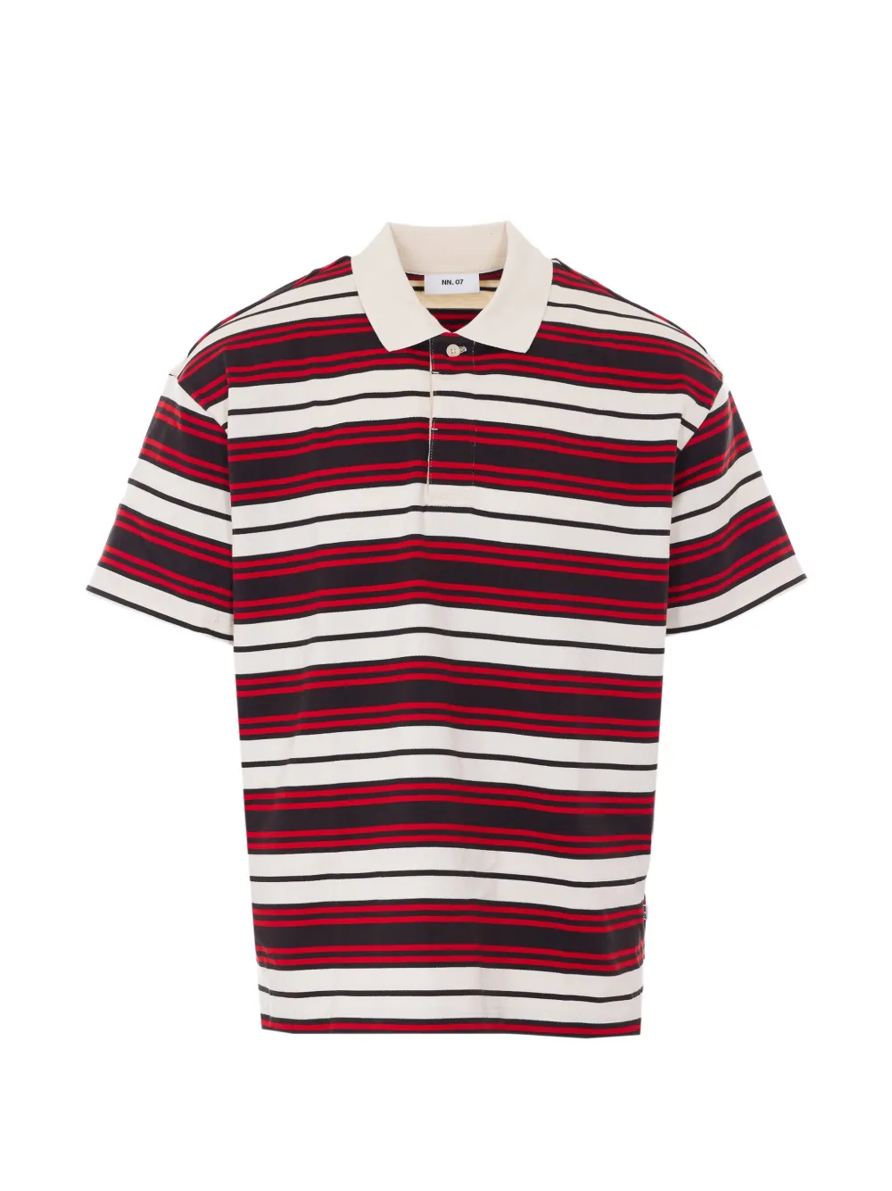 NN07 Lionel striped polo shirt - Rosso