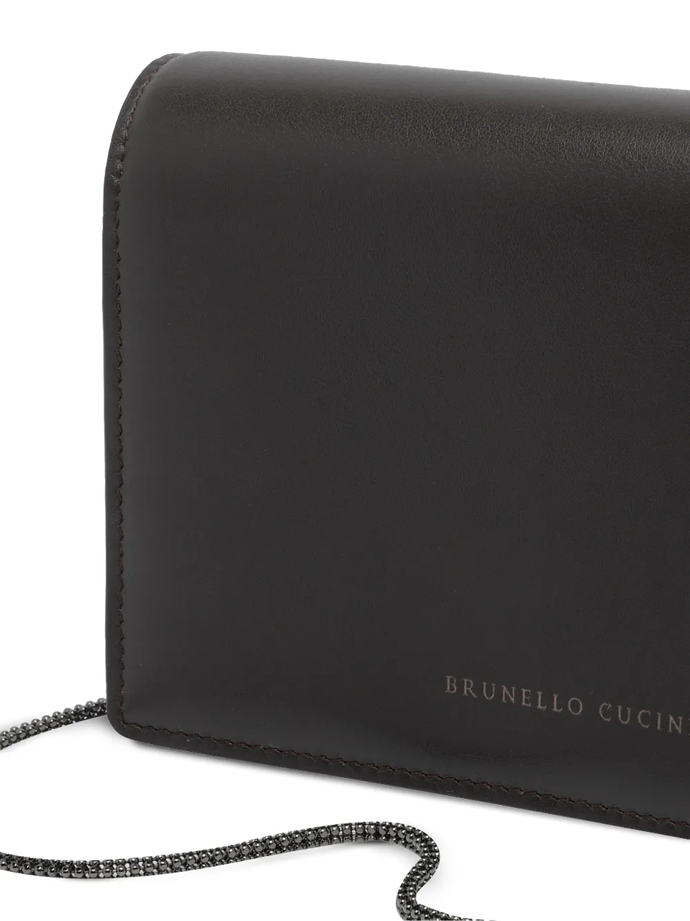 Brunello Cucinelli Portemonnee met ketting Bruin