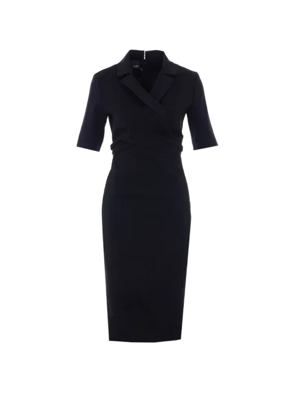 pinko short dress Denim mini dress with diamond and rhinestone motif