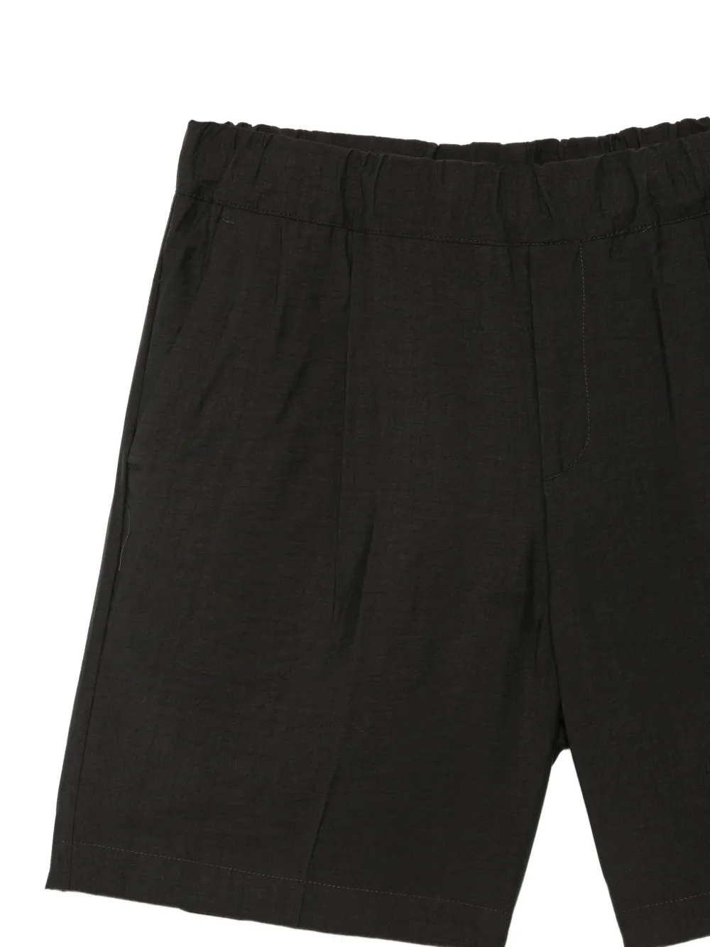 Costumein Tony geplooide shorts met elastische taille Zwart