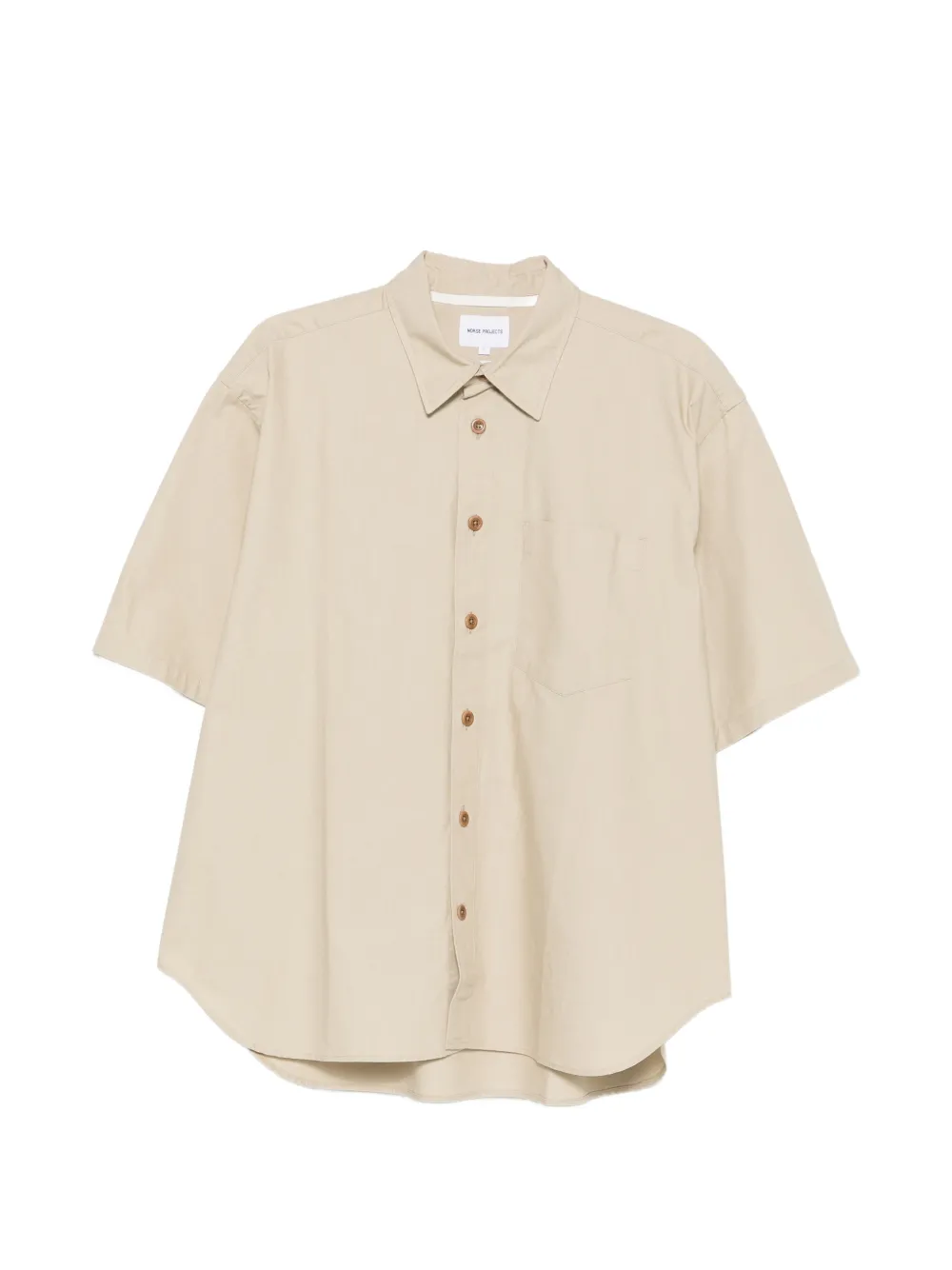 Norse Projects Espevik short-sleeve chest-pocket shirt - Marrone