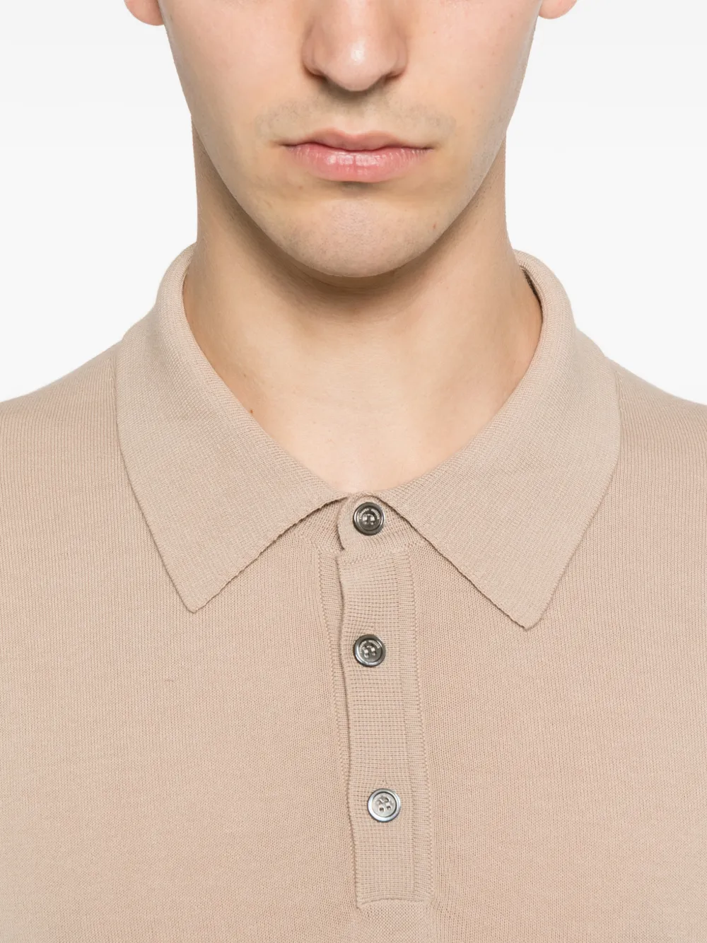 Roberto Collina Poloshirt met korte mouwen Beige