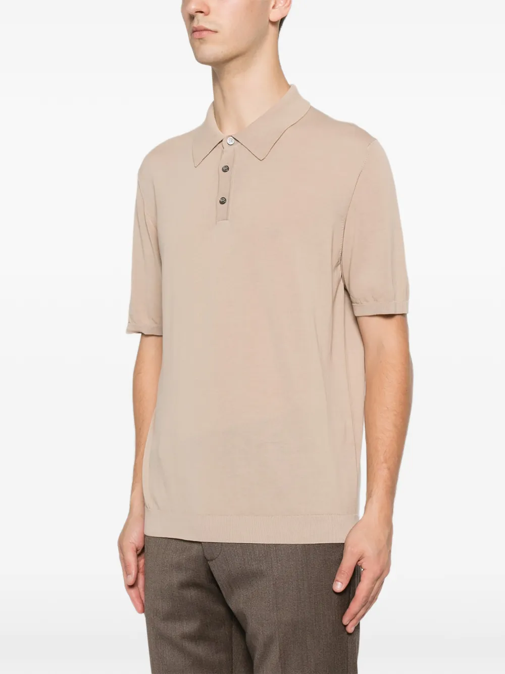 Roberto Collina Poloshirt met korte mouwen Beige