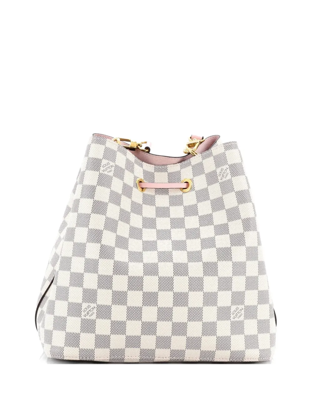 Louis Vuitton Pre-Owned NeoNoe Handbag Damier with Leather MM bucket bag - White
