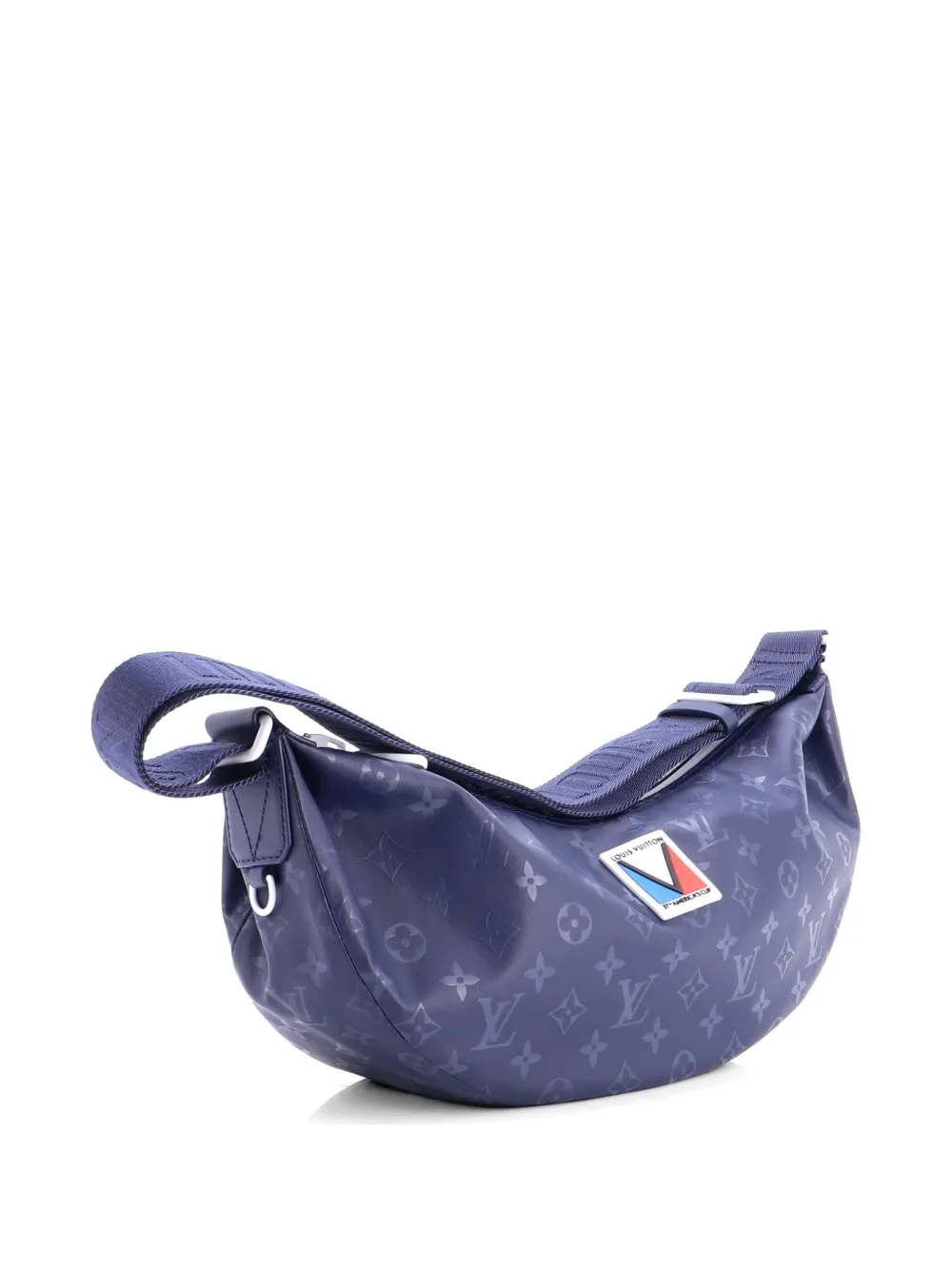 Louis Vuitton Pre-owned America's Cup Hammock Bag Monogram Storm Canvas Crossbody Bag in Blue, view 3