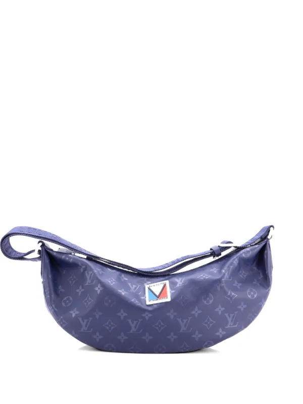 Louis Vuitton Pre-owned America's Cup Hammock Bag Monogram Storm Canvas Crossbody Bag in Blue
