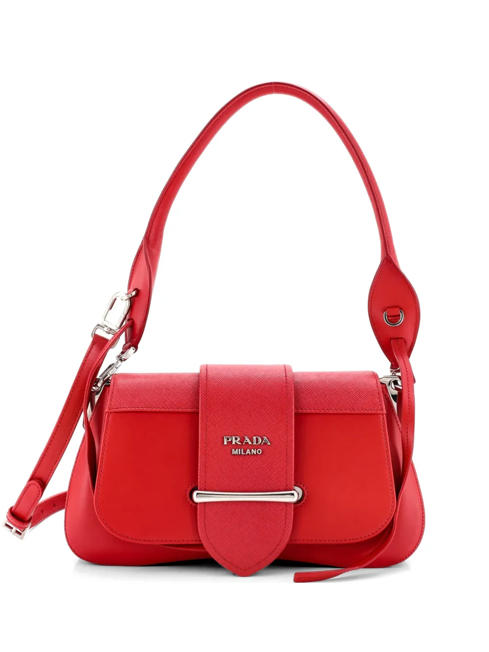 Prada Pre-Owned Sidonie Saffiano Leather Medium shoulder bag - Red