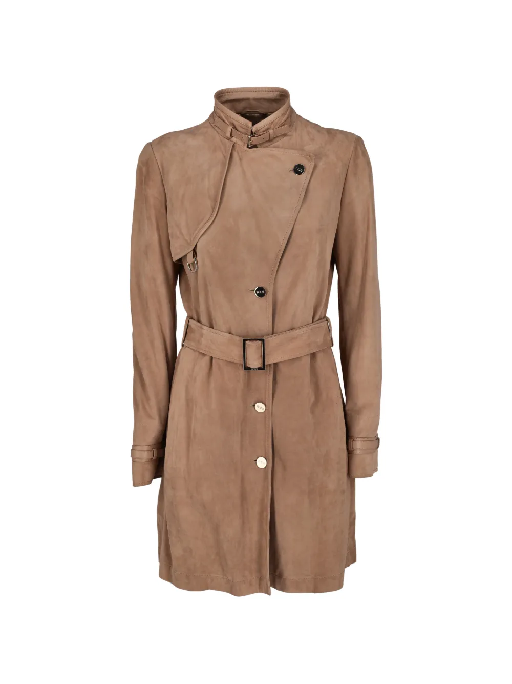 Tod's Vintage button-up belted coat - Marrone