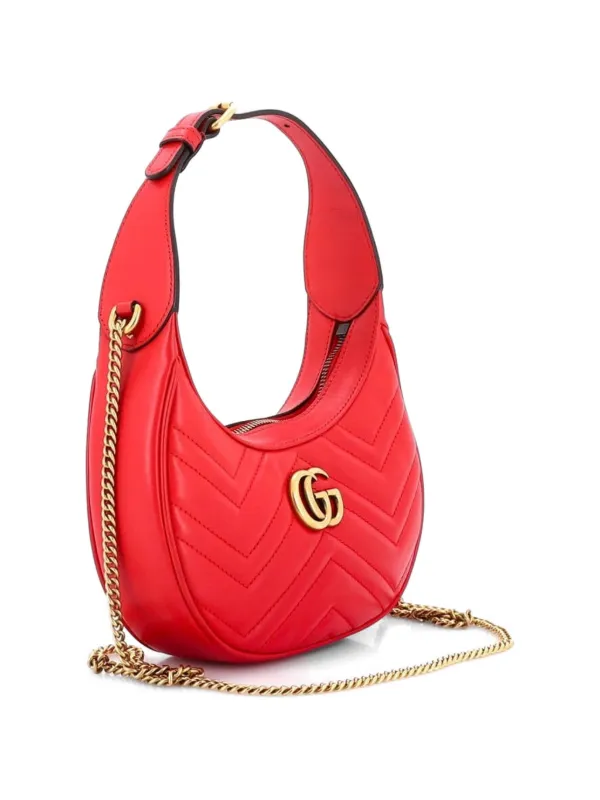 Gucci Pre-Owned GGマーモント ハーフムーン マテラッセレザー ミニ