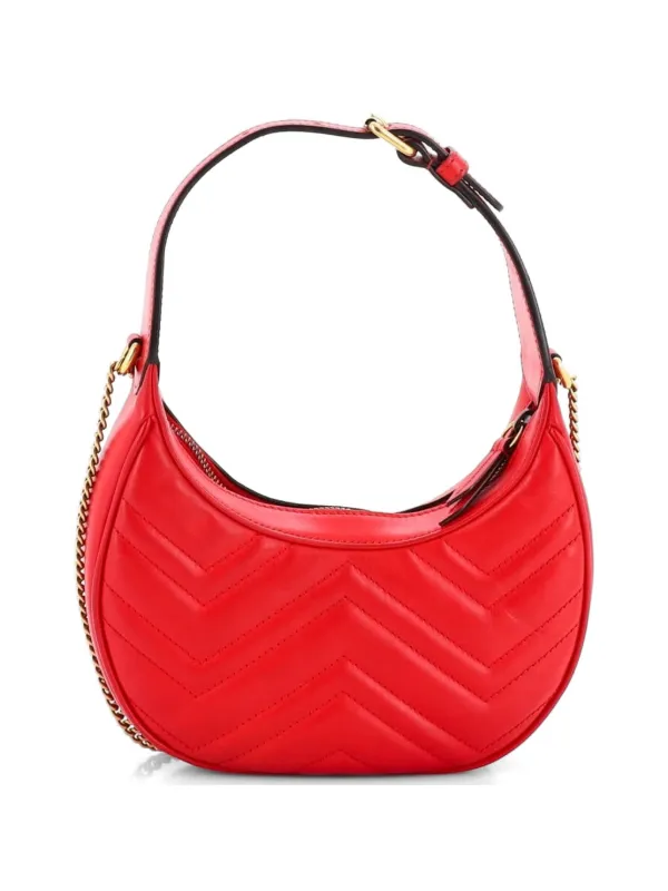 Gucci Pre-Owned GGマーモント ハーフムーン マテラッセレザー ミニ