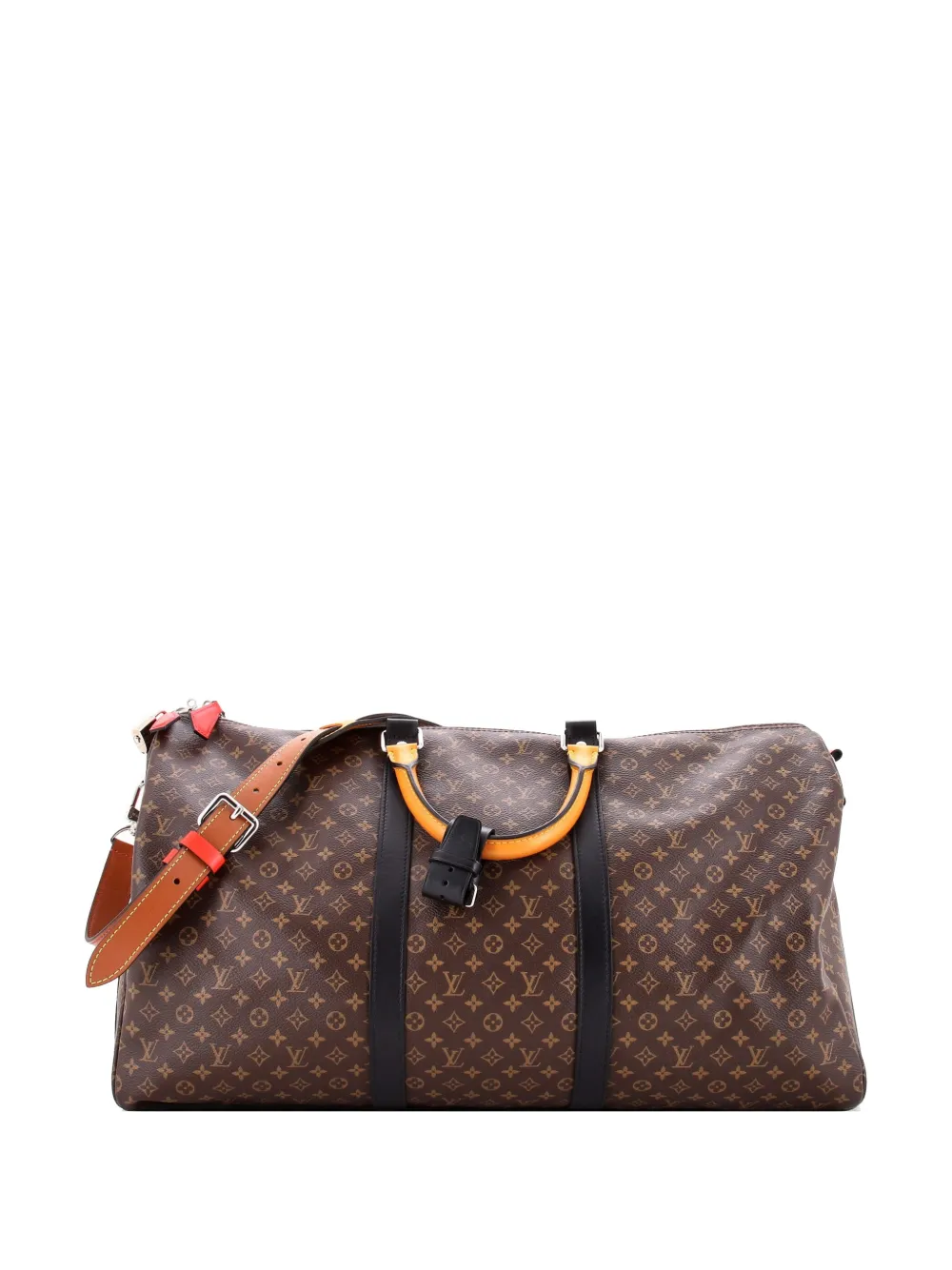 Louis Vuitton Pre-Owned Keepall Bandouliere Bag Limited Edition Patchwork Monogram Canvas with Epi Leather 50 travel bag - Marrone