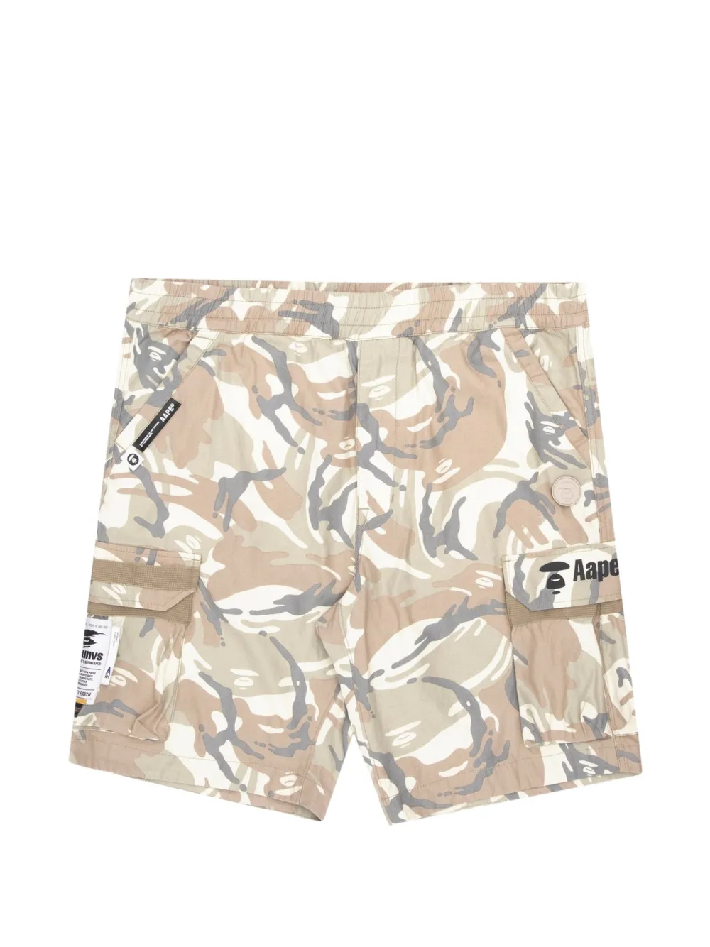 AAPE BY *A BATHING APE® Moonface camouflage cargo shorts - Neutrals
