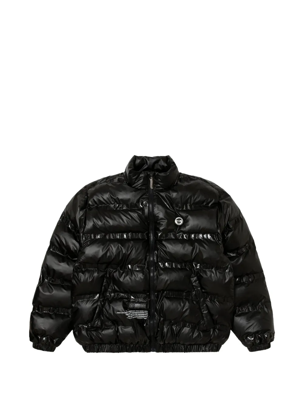AAPE BY *A BATHING APE® moonface logo heat-seal puffer jacket - Black