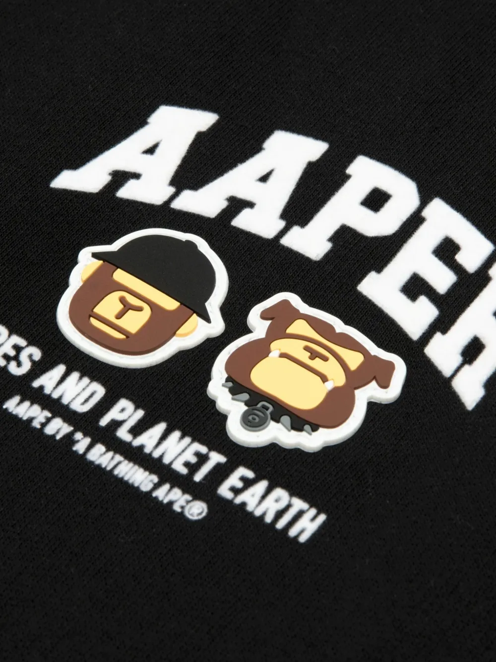 AAPE BY *A BATHING APE AAPER sweater met ronde hals Zwart