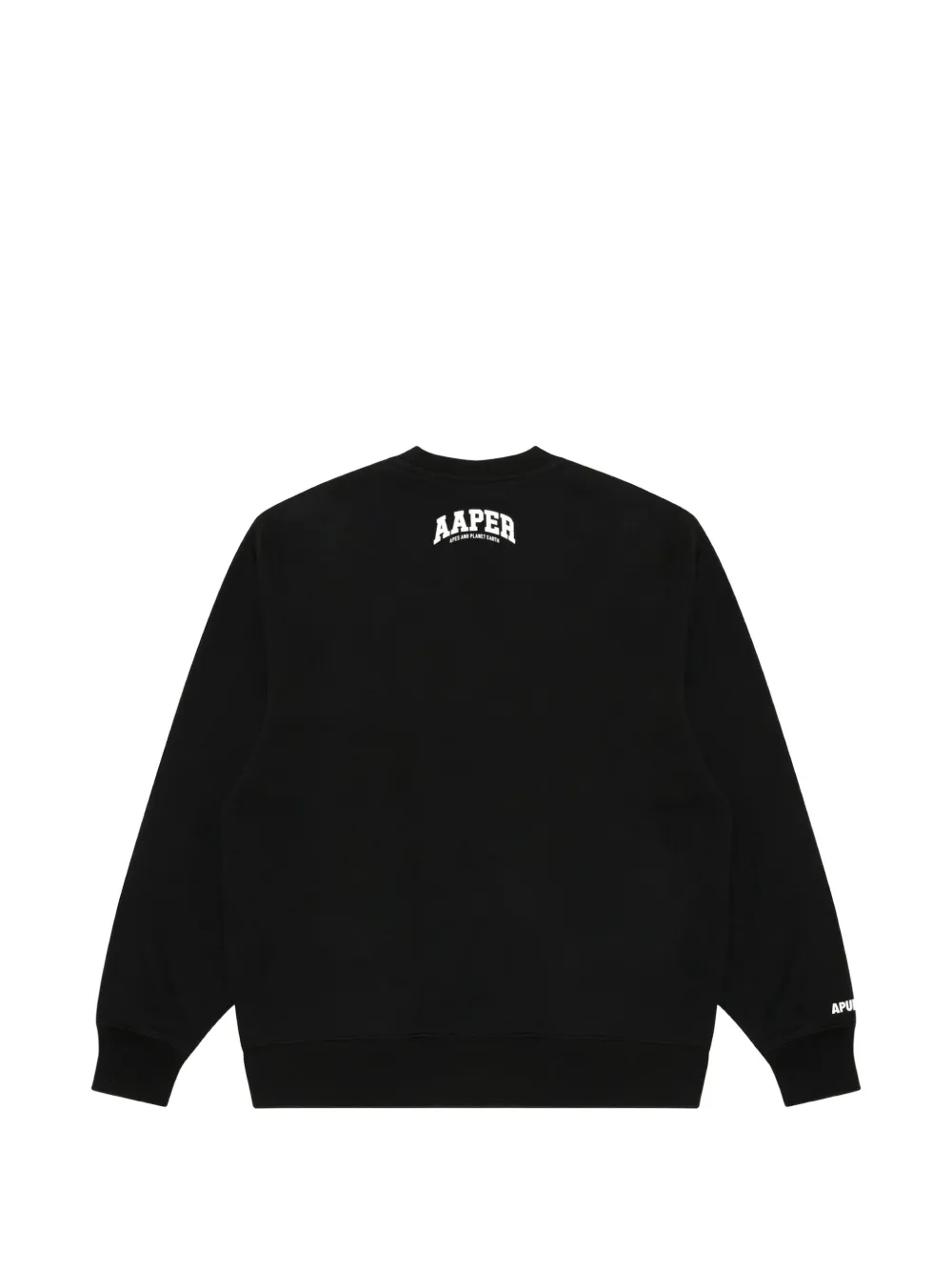 AAPE BY *A BATHING APE AAPER sweater met ronde hals Zwart