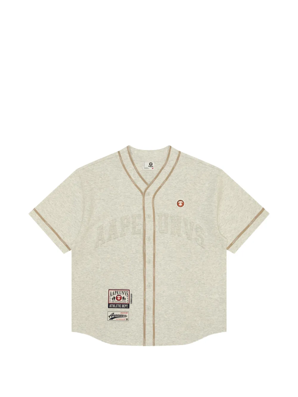 AAPE BY *A BATHING APE® patch baseball shirt
