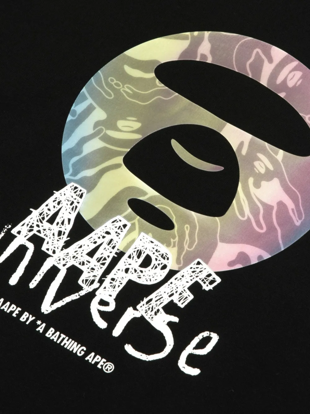 AAPE BY *A BATHING APE AAPEUNVS Moonface T-shirt met grafische print Zwart