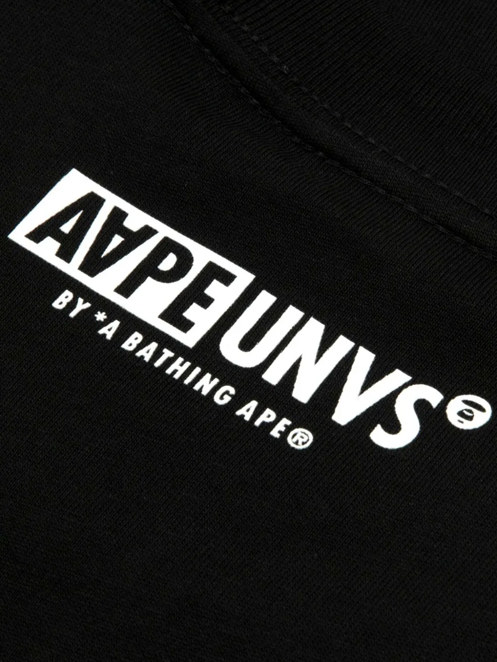 AAPE BY *A BATHING APE AAPEUNVS Moonface T-shirt met grafische print Zwart