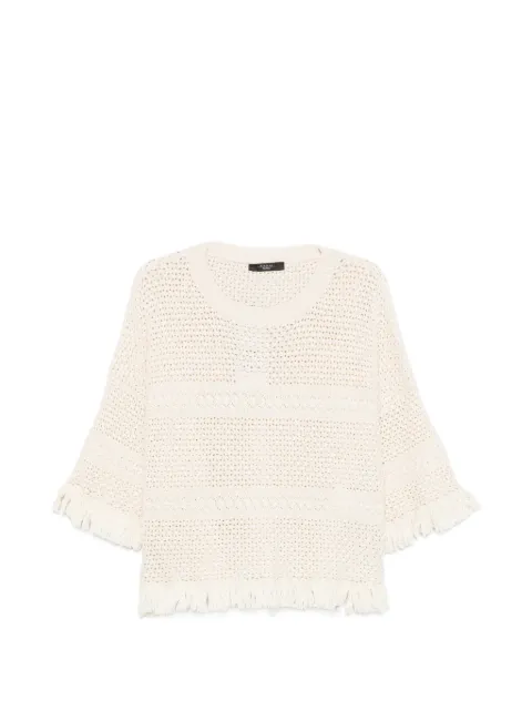 Weekend Max Mara Palato フリンジトリム クロシェニット セーター