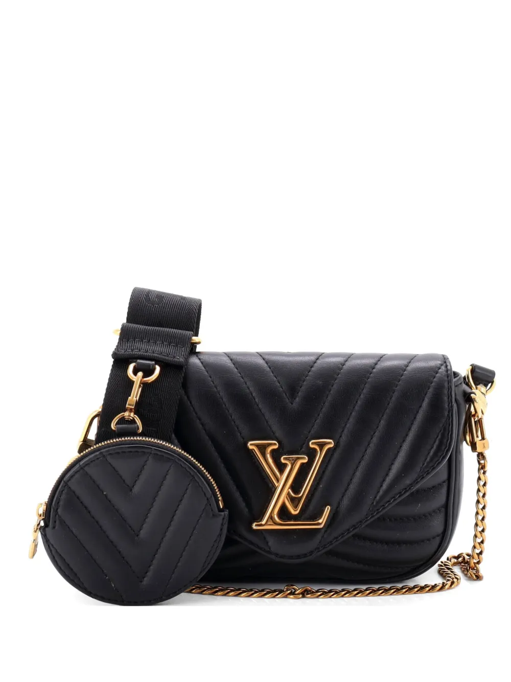Louis Vuitton Pre-Owned New Wave Multi Pochette Quilted Leather crossbody bag - Nero