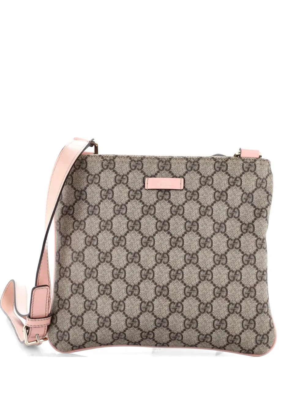 Gucci Pre-Owned Zip Top Messenger Bag GG Coated Canvas Small crossbody bag - Rosa