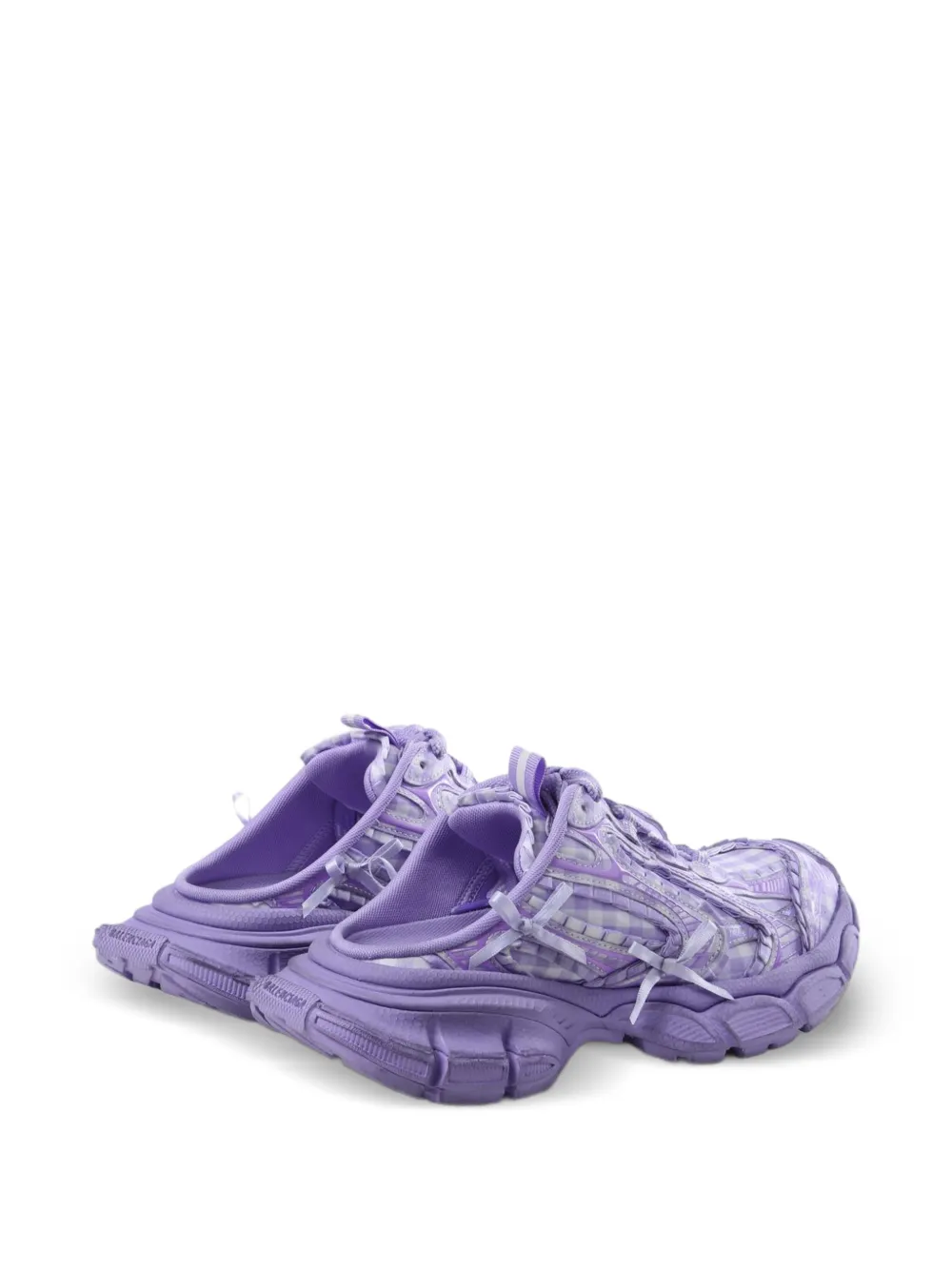 Balenciaga 3XL Check lace-up mules Paars