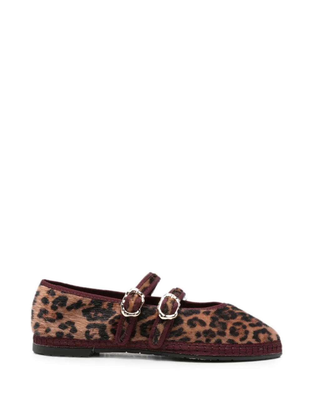 FLABELUS Claire leopard-print ballet flats - Marrone