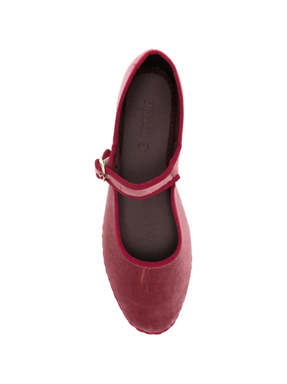 FLABELUS Theresa buckle-fastening ballet flats Roze