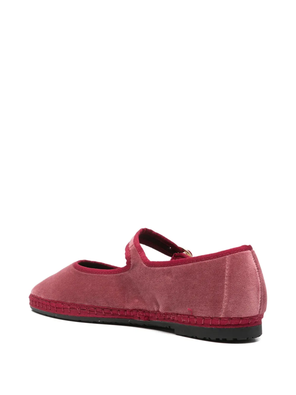 FLABELUS Theresa buckle-fastening ballet flats Roze