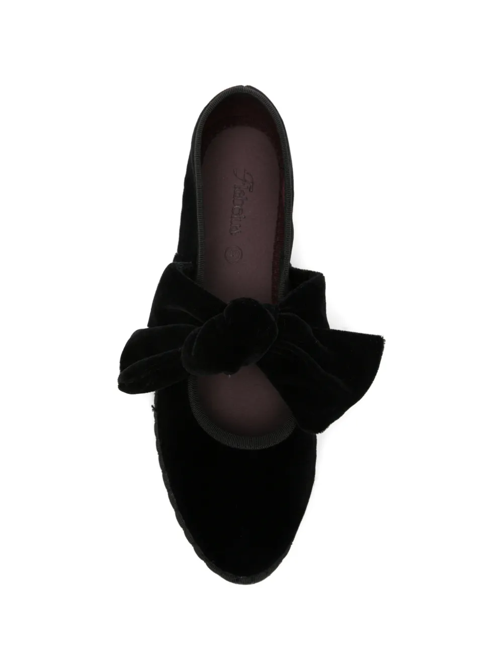 FLABELUS Lyra bow-detail ballet flats Zwart