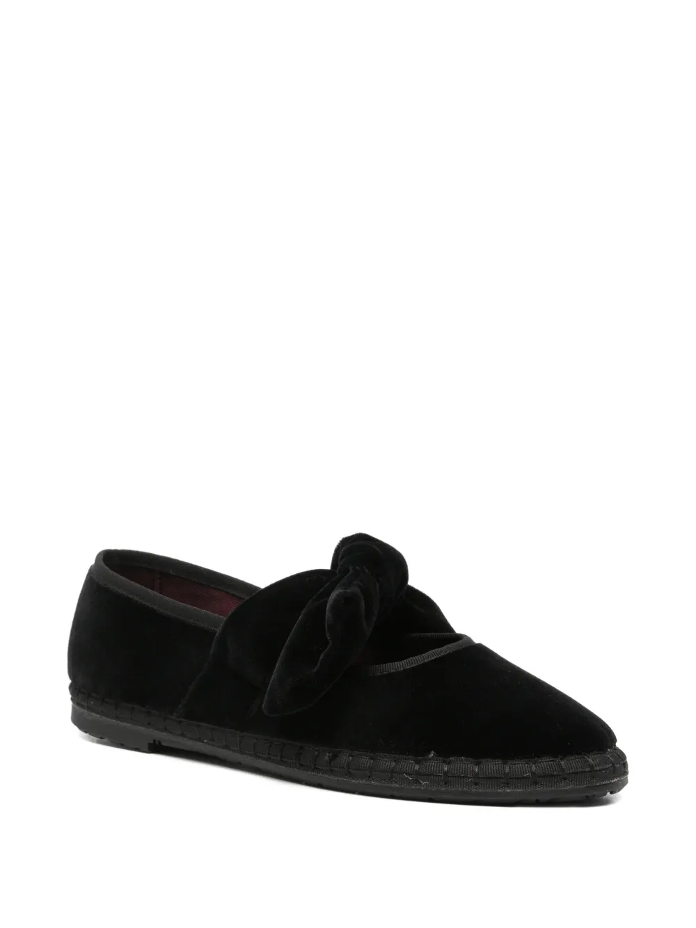 FLABELUS Lyra bow-detail ballet flats Zwart