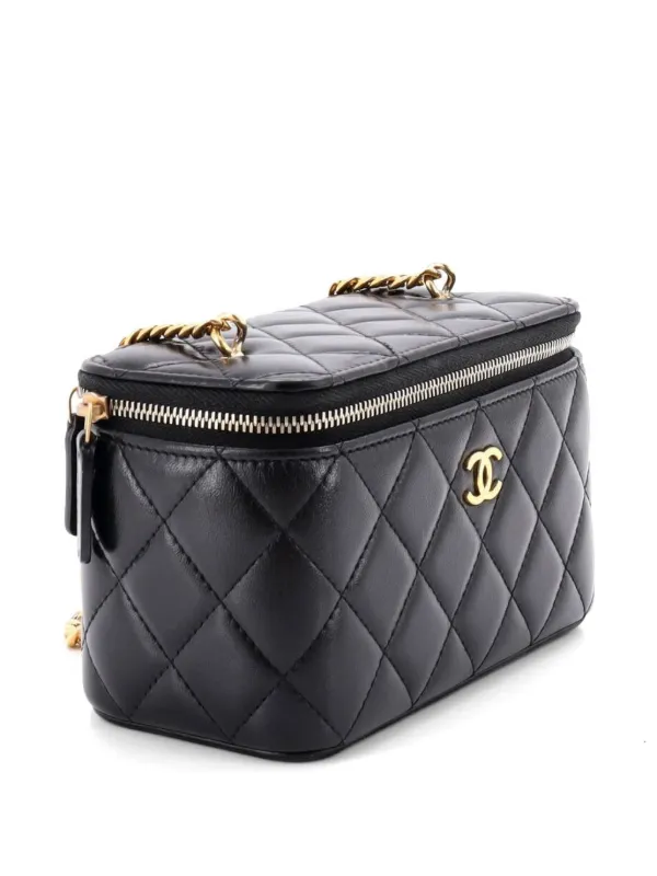 CHANEL マストハヴセット　サンプル、バック付き CHANEL Pre-Owned Classic Vanity Case With Resin Pearl Chain
