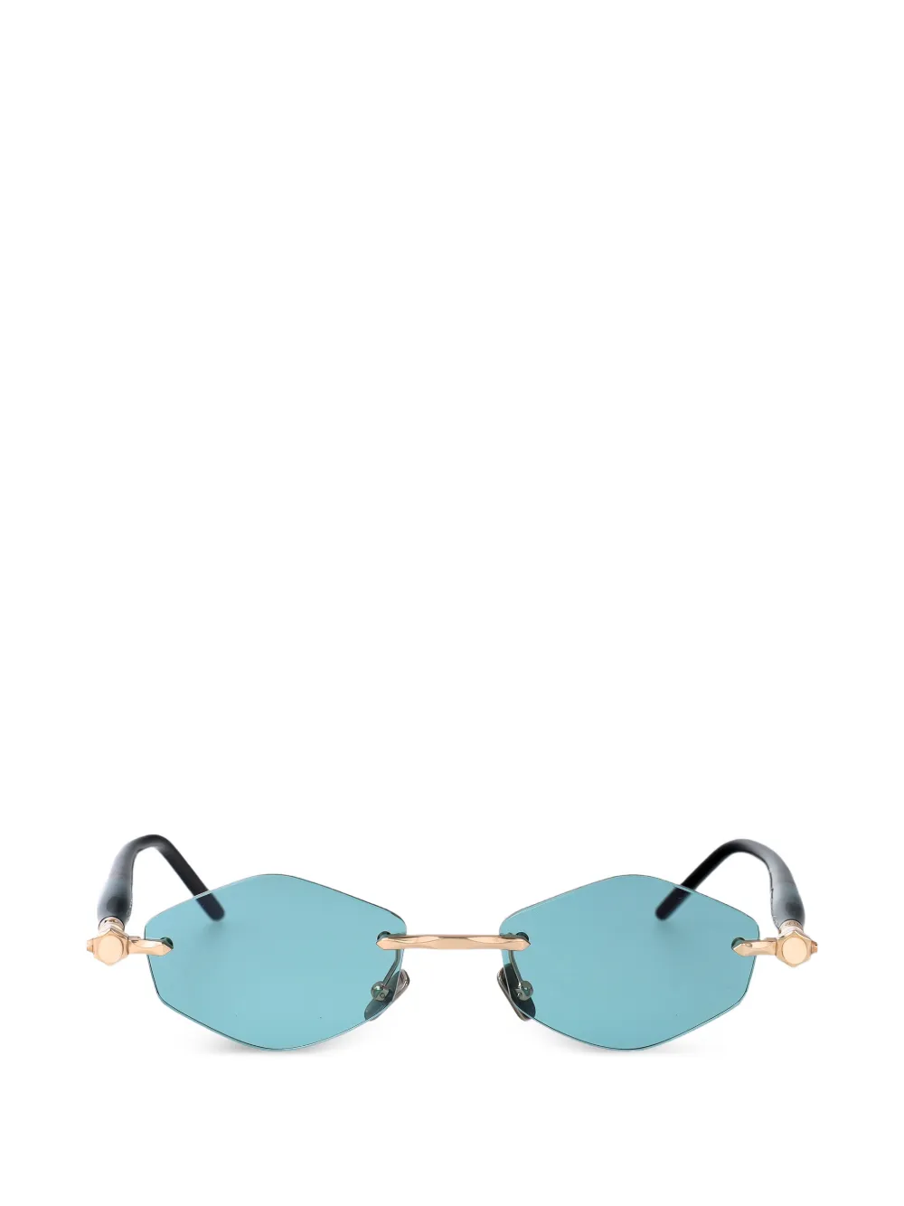 Kuboraum Maske P60 geometric-frame sunglasses - Blau